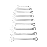 Combination wrench assortment, offset 9 pieces