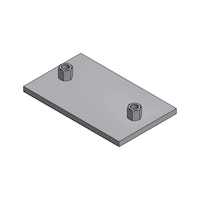 Slide plate with weld nut