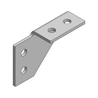 Překrytý držák, pravý Pro upevněnou montáž montážních lišt tvaru C (podélně, příčně, diagonálně)