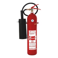 Fire extinguisher B,  CO2