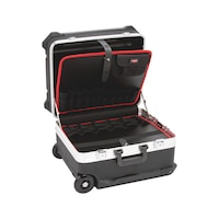Tool case with transport rollers