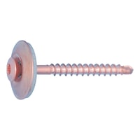 Roofing screw pias<SUP>®</SUP> A2 stainless steel, copper-plated