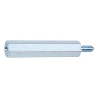 Spacer stud steel zinc-plated F/M without undercut