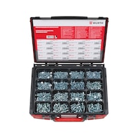 Countersunk head screw with hexalobular head assortment 1140 pieces in system case 4.4.1. ISO 14581