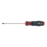 Slotted screwdriver with round shank