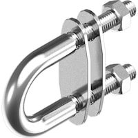 Steel U-bolt with counter plates