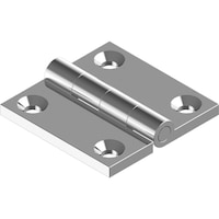 Flap hinge angular stainless steel A4