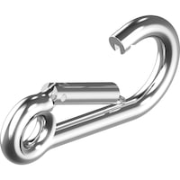 Carabiner hook with thimble