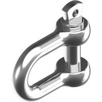 Shackle, straight with captive bolt A4 stainless steel