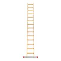 Wooden standard ladder with traverse