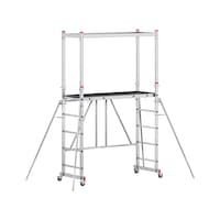 Folding mobile scaffolding, complete set Compact, lightweight and strong, stand height 1.55 m