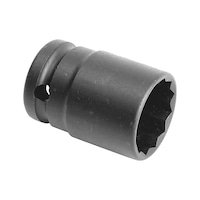 Impact socket wrench insert, double hex., 1/2IN