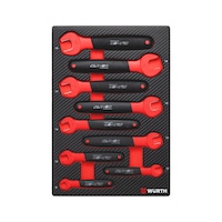System assortment 4.4.1, single open-end wrench VDE 9 pieces