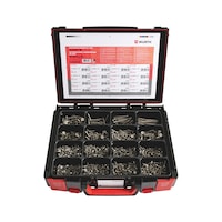 Tapping screw, countersunk head assortment 1875 pieces in system case 4.4.1, ISO 14586