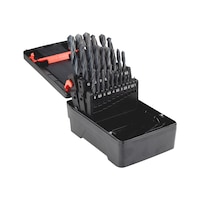 MSD 15Pcs Twist Drill Bit Set Jobber Length High Speed Steel Titanium Twist Drill Bit Set for Hardened Metal Stainless Steel Cast Iron Wood and Plastic with Indexed Storage Case 1/16-3/8 