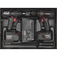 ABS POWER/ASS 1/2 inch COMPACT M-CUBE 18 volt 2-in-1 case set 7 pieces
