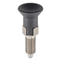 Locking bolt with locking groove and fine thread