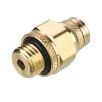 Plug connector metric pipe with male thread