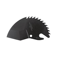 Replacement blade for plastic pipe cutters, bent