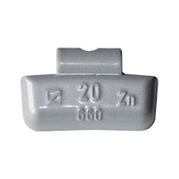 Contrappeso d'equilibratura in zinco per cerchi in alluminio tipo 666
