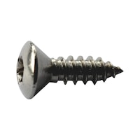 Tapping screw, raised countersunk head