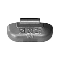Contrappeso per equilibratura in zinco, autovetture, cerchi in acciaio, tipo 161