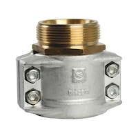 Hose connector VC with aluminium band, male thread
