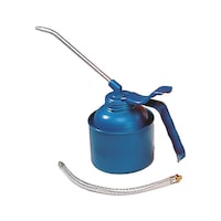Oil can with flexible steel-pipe spout