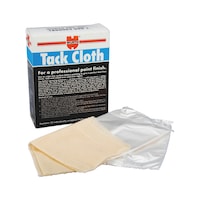 Dust cloth with adhesive