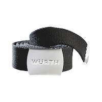 Belt, metal buckle, non-flexible