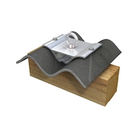 Anchor point ABS lock f. corrugated-panel roof 100