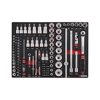 System assortment 8.4.1 socket wrench 1/4 inch and 1/2 inch 92 pieces
