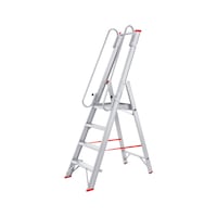 Lightweight platform ladder With long handrails and large platform