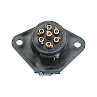 Trailer towing socket, 7-pin, Euro, screw, plastic