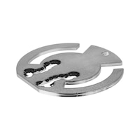 Adapter plate, round for quick-action clamps