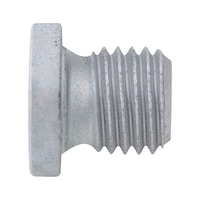 Hexagon socket screw-in nut with collar DIN 908, steel, silver zinc-flake (ZFSHL)