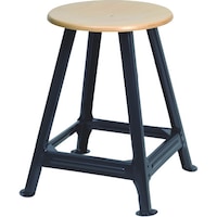 4-legged workshop stool Made of solid steel strip with prop base for workshop and industry