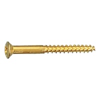 DIN 7995, brass screw, rounded countersunk head PZ