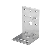 Perforated angle bracket with small ribs reinforc.