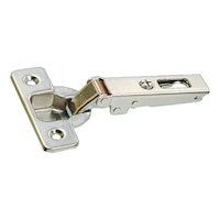Furniture hinge 105 overlay with latch