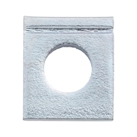 Square wedge-shaped washer DIN 435, zinc-plated steel, for I-section
