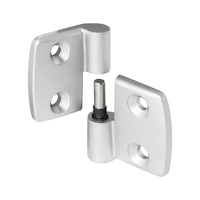 Die-cast aluminium hinge, right and detachable
