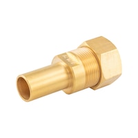 Push-in fitting with connection piece