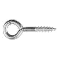 Cabin hook eye With wood screw thread, plain A2 stainless steel