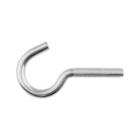 Screw hook, bent With metric thread, A2 stainless steel, plain