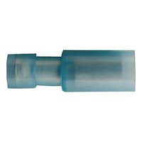 Crimp round push connector, fully insulated