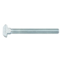 Hammer head bolt with square neck DIN 186, steel 8.8, zinc-plated, blue passivated (A2K)