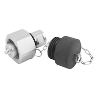 Quick-release male screw coupling, heavy series