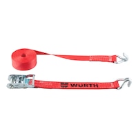 Ratchet strap, two pieces Heavy-duty design with double J-hook