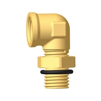 90° BRK connector with bulkhead fitting